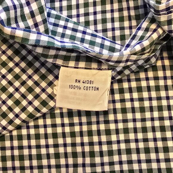 Polo Ralph Lauren Button Up Shirt Mens Large Green Gingham Long Sleeve Classic - Picture 6 of 14